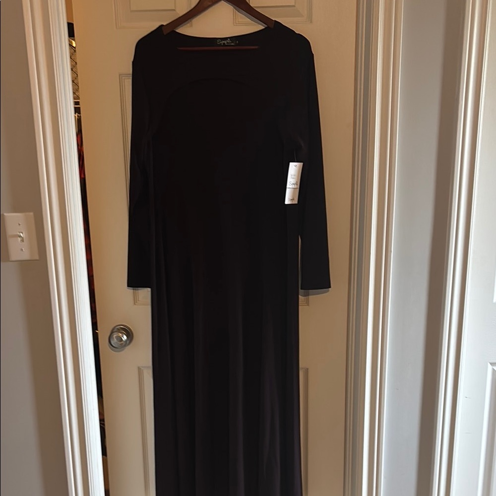 Simply Couture Deep Purple - Peak a Boo Long Sleeve Dress